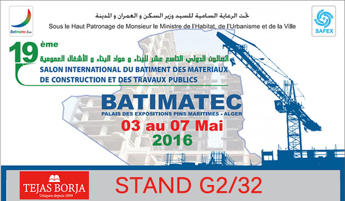 Tejas Borja estará presente en Batimatec 2016